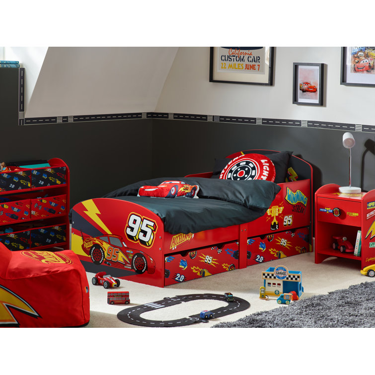 Disney Pixar Lightning McQueen Toddler Bed Frame (143cm W X 75cm D X